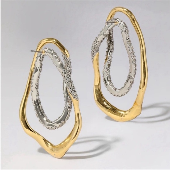 ALEXIS BITTAR • Solanales Organic double hoop loop Post Drop Earrings - Picture 9 of 9